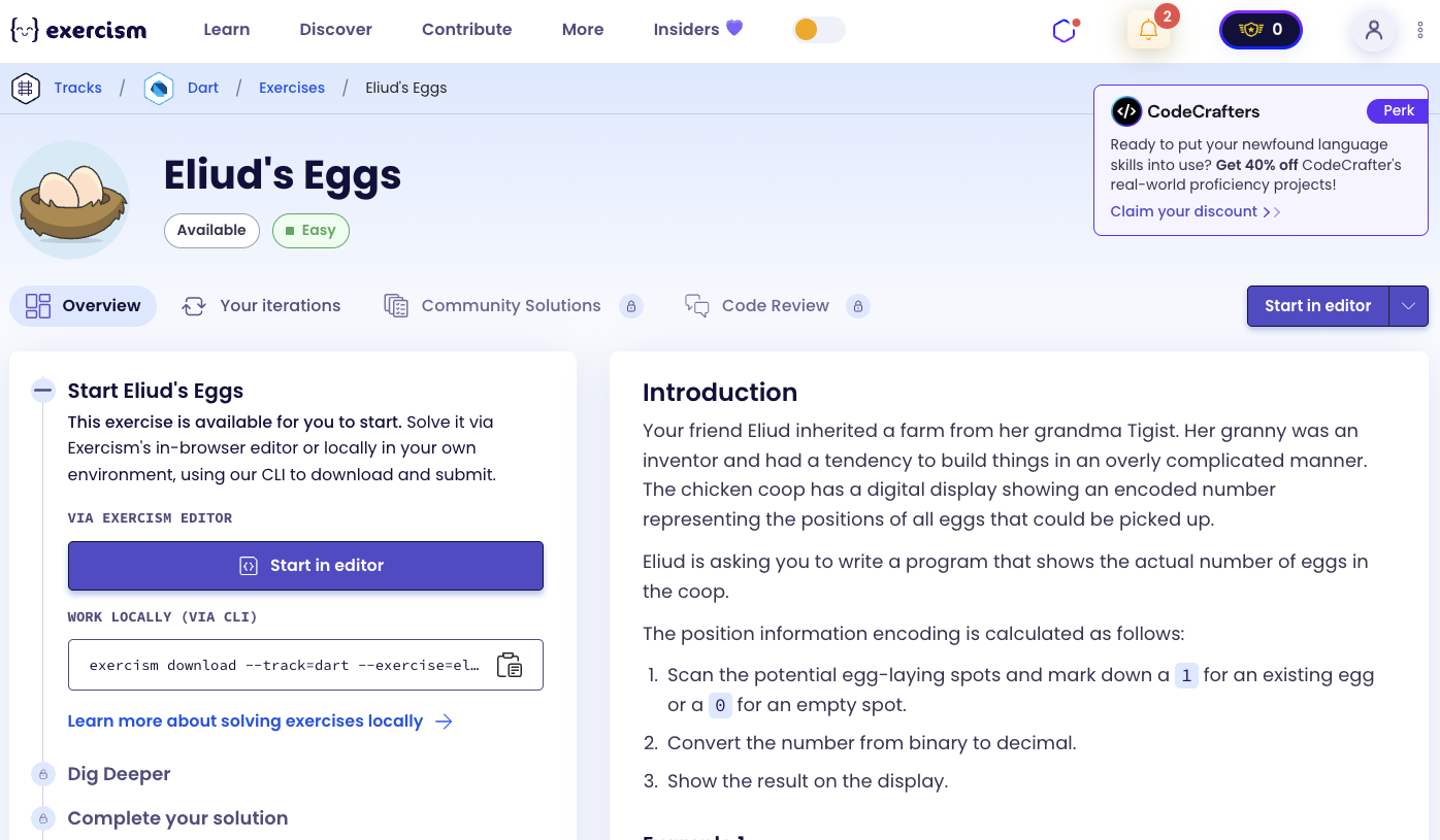 Eliud's Eggs Exercise