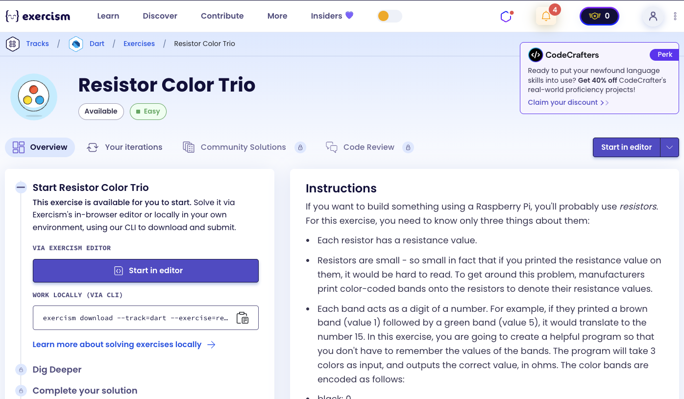 Resistor Color Trio Exercise