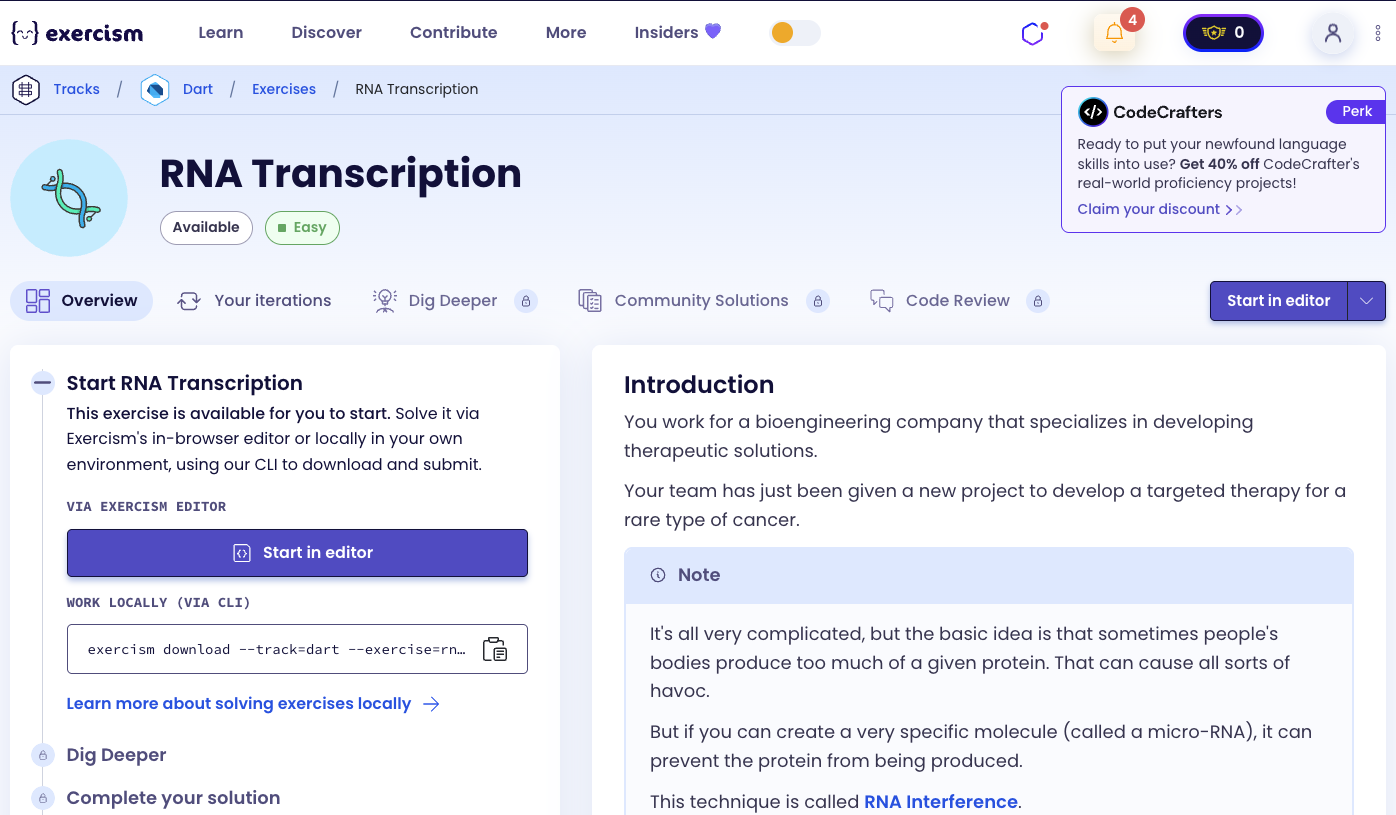RNA Transcription Exercise