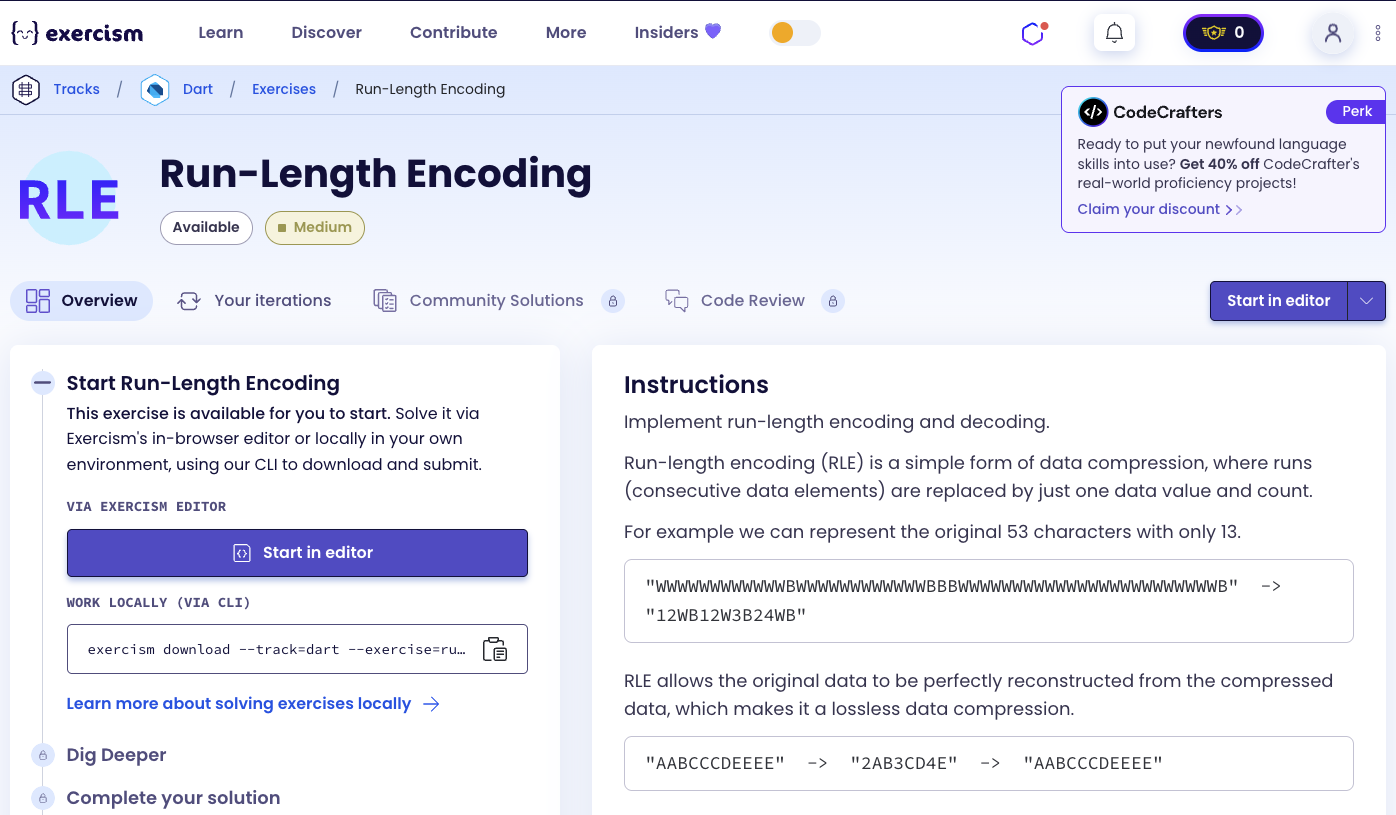 Run-Length Encoding Exercise