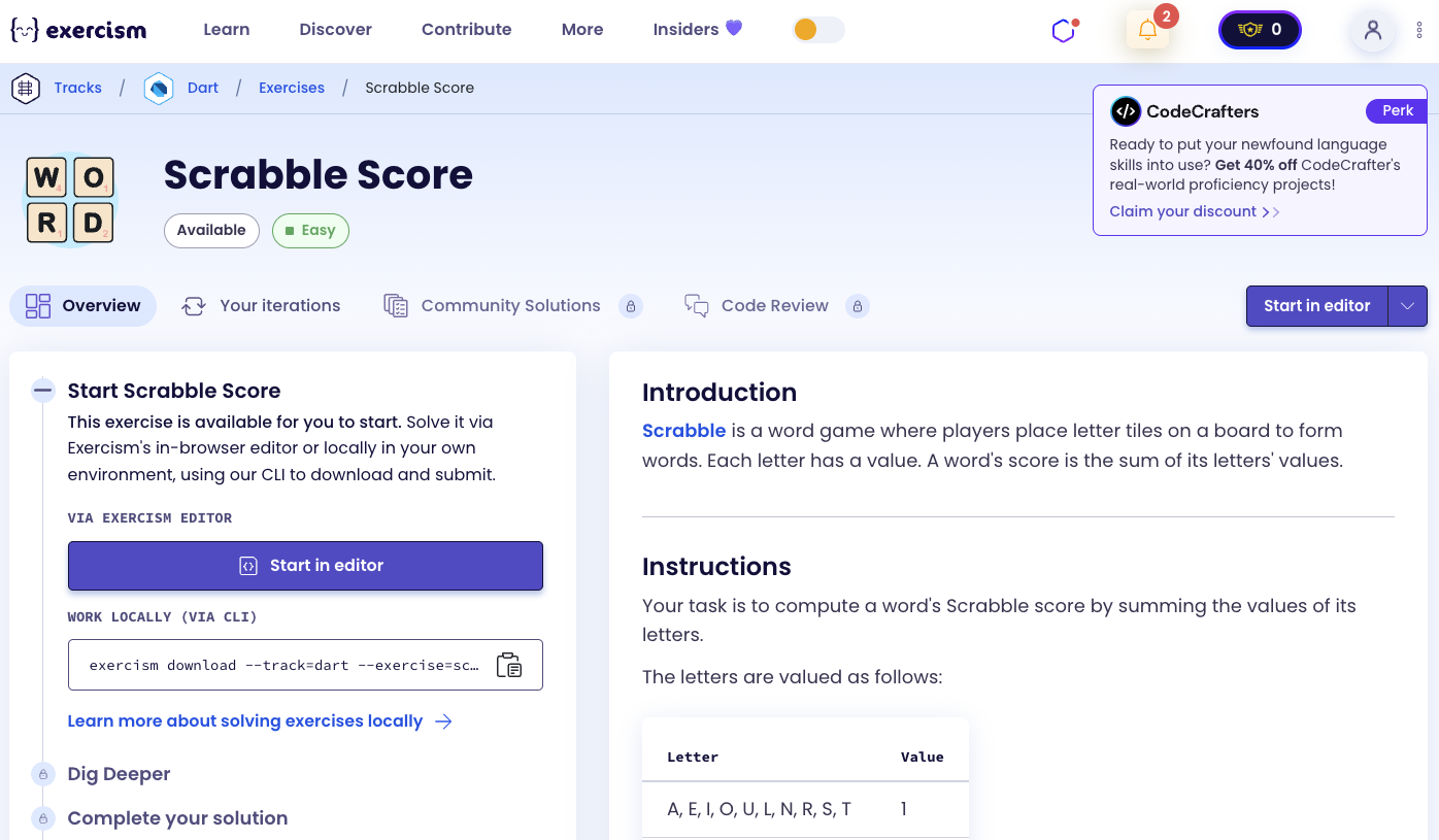 Scrabble Score Exercise